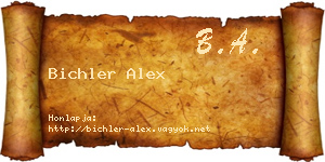 Bichler Alex névjegykártya